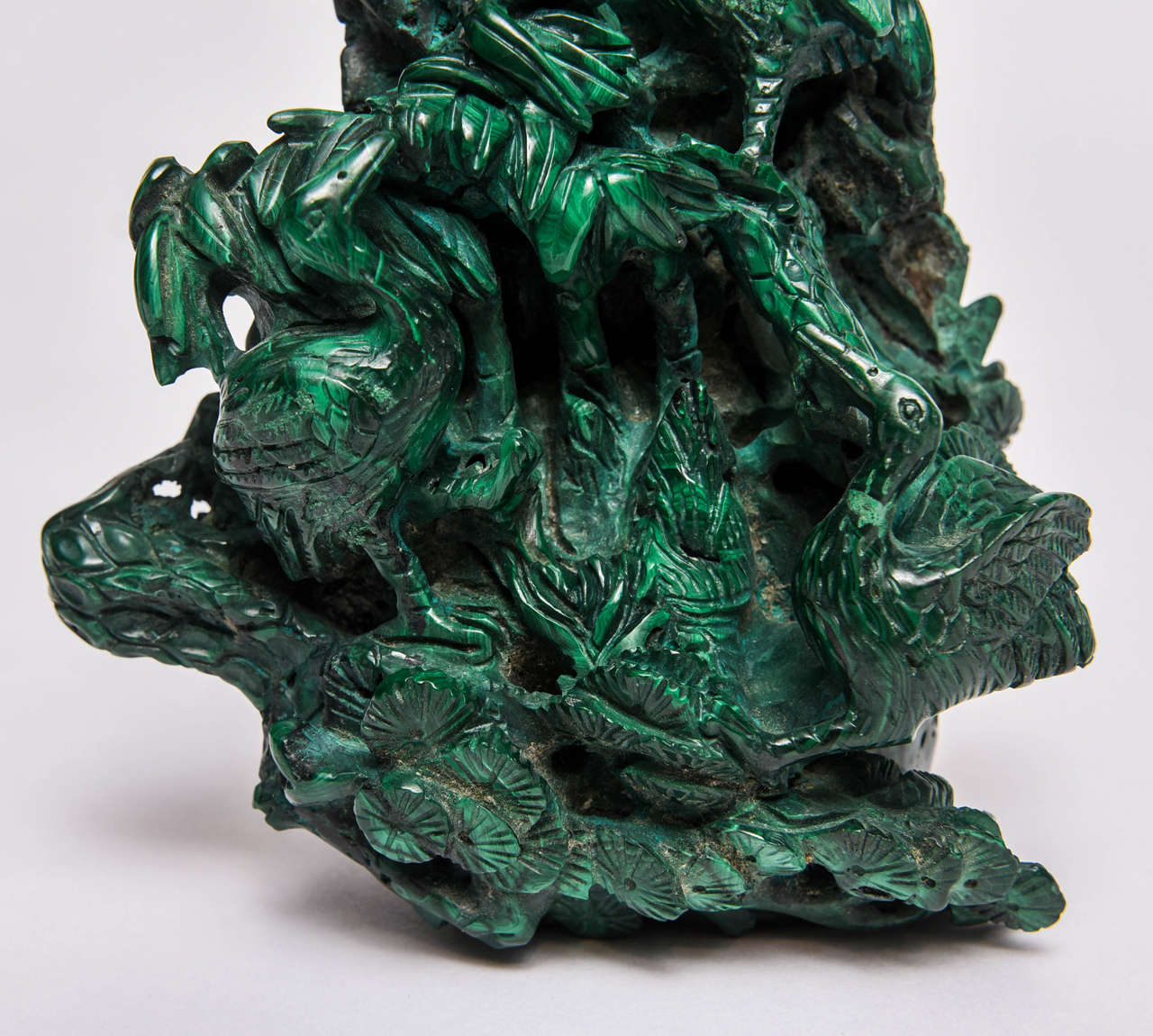 Chinese Malachite Sculpture, 20th Century For Sale 2