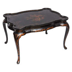 Chinese Queen Anne Style Table with Decorations, 20th Century