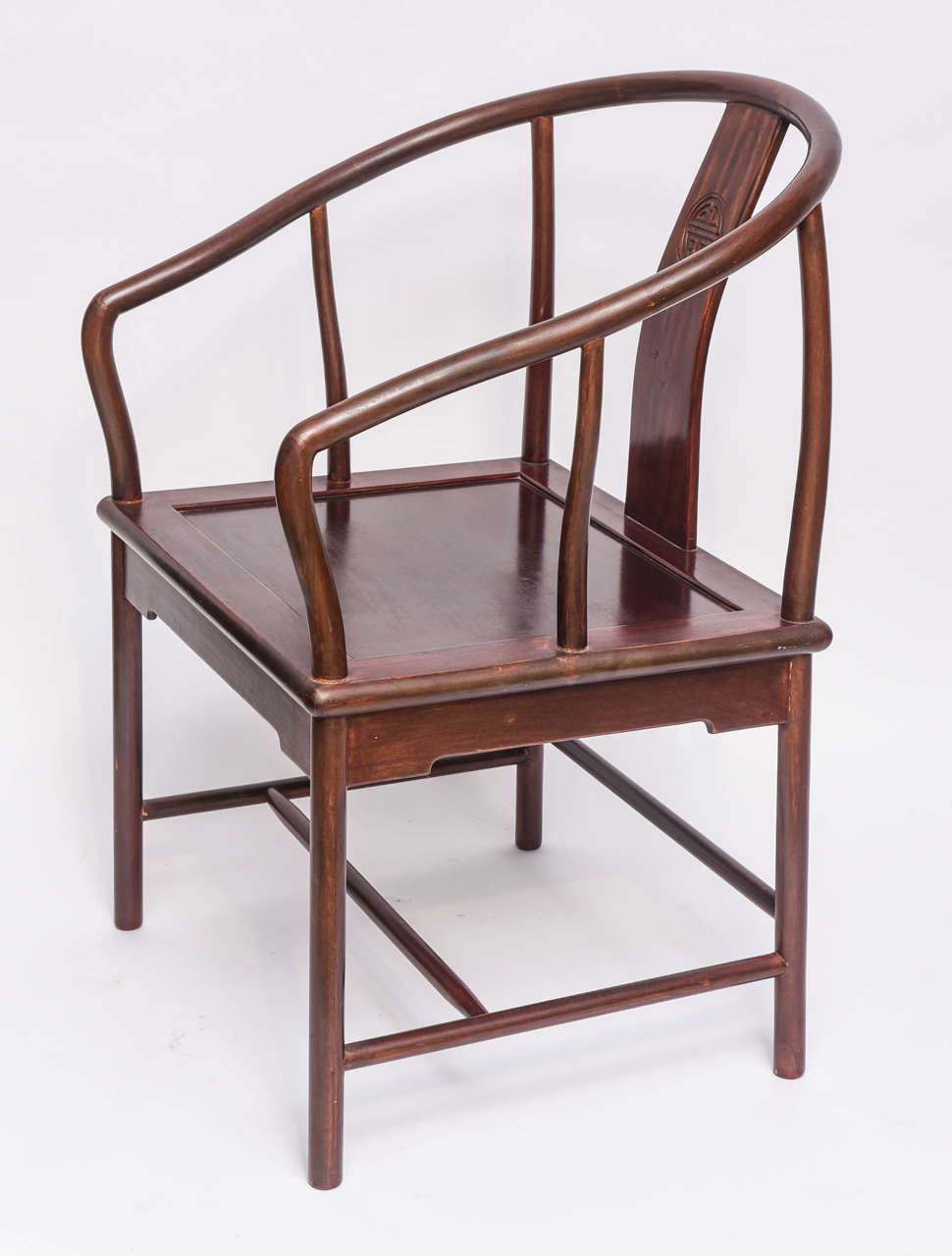 20th Century Pair of Chinese Horseshoe Chairs, 20th century