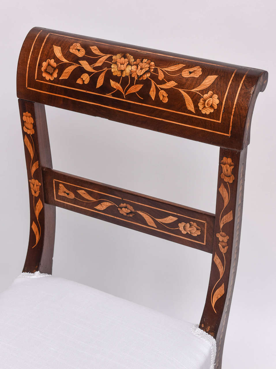 Belle Époque Dutch Marquetry Chair, 19th Century