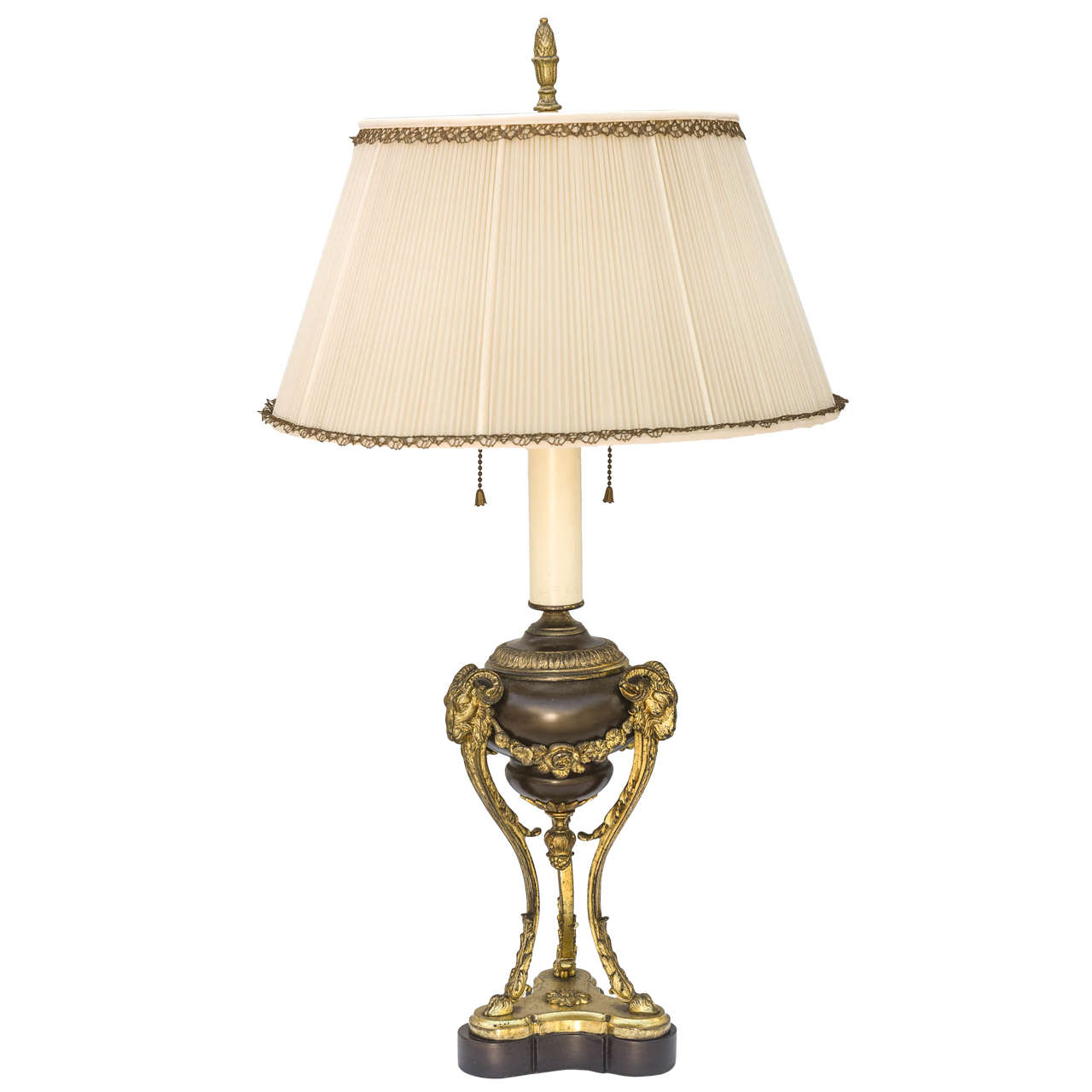 Lampe Athénienne Dore en bronze patiné du 19ème siècle