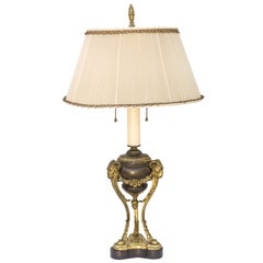 Patinierte und bronzefarbene Dore Athenienne-Lampe aus dem 19. Jahrhundert