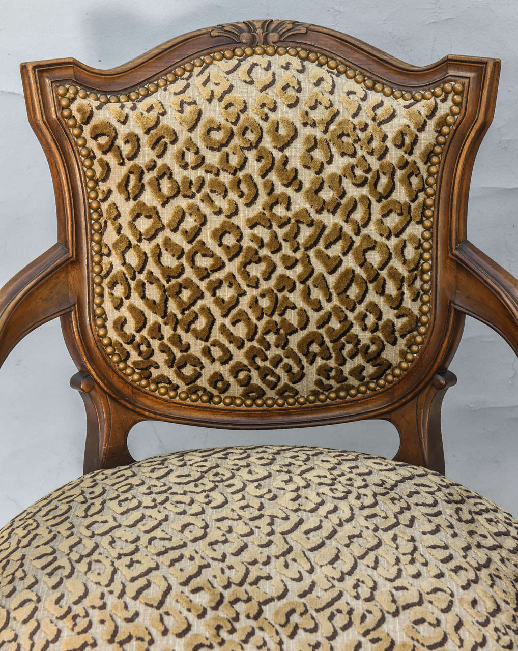 Pair of Italian Walnut Fauteuils, Early 20th Century In Excellent Condition For Sale In West Palm Beach, FL