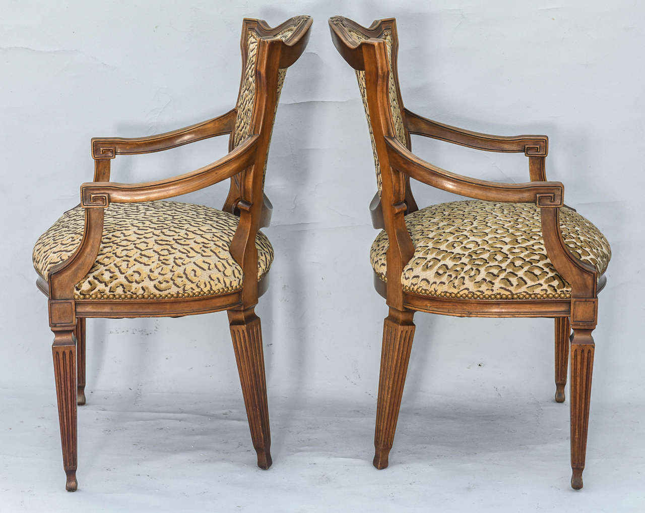 Pair of Italian Walnut Fauteuils, Early 20th Century For Sale 1