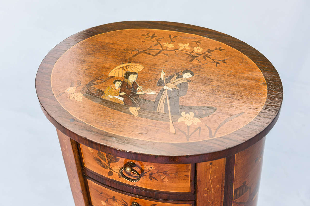 Louis XV Petite Marquetry French Side Table