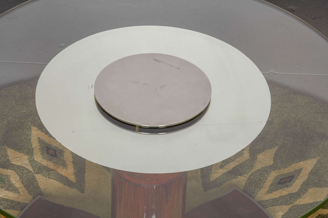 French Jules Leleu Low Round Table For Sale