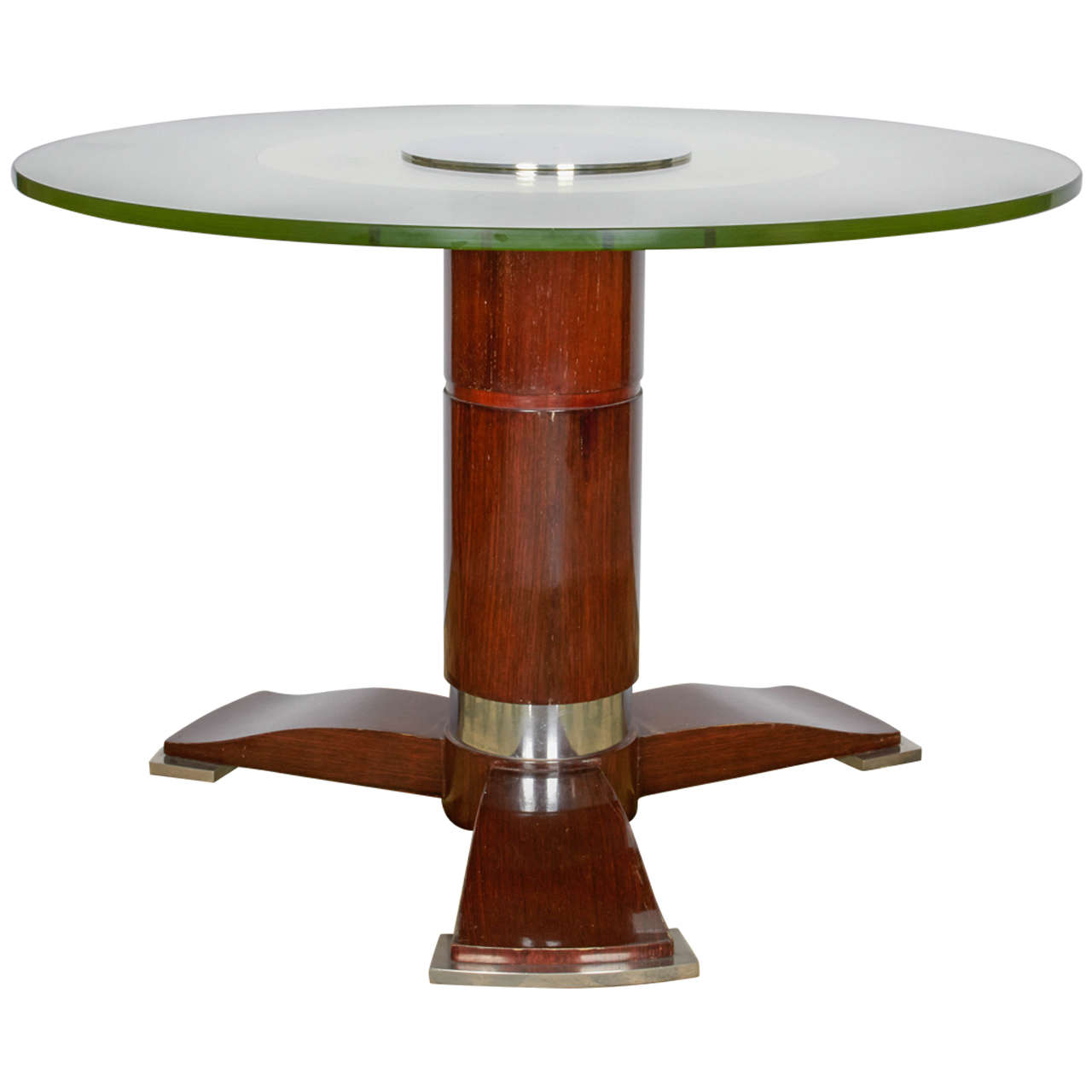 Jules Leleu Low Round Table For Sale