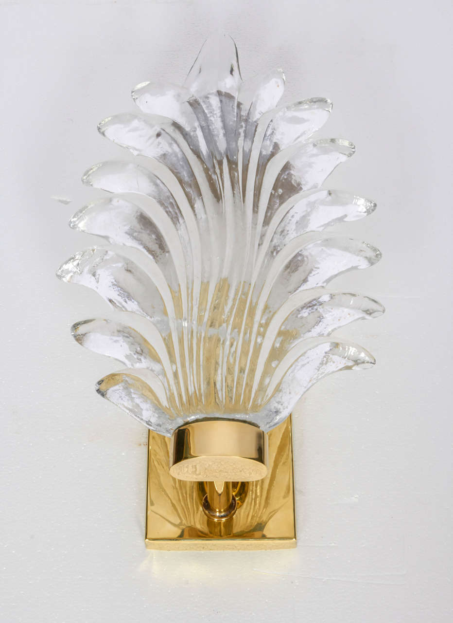 Large size French Art Deco wall sconces in the 