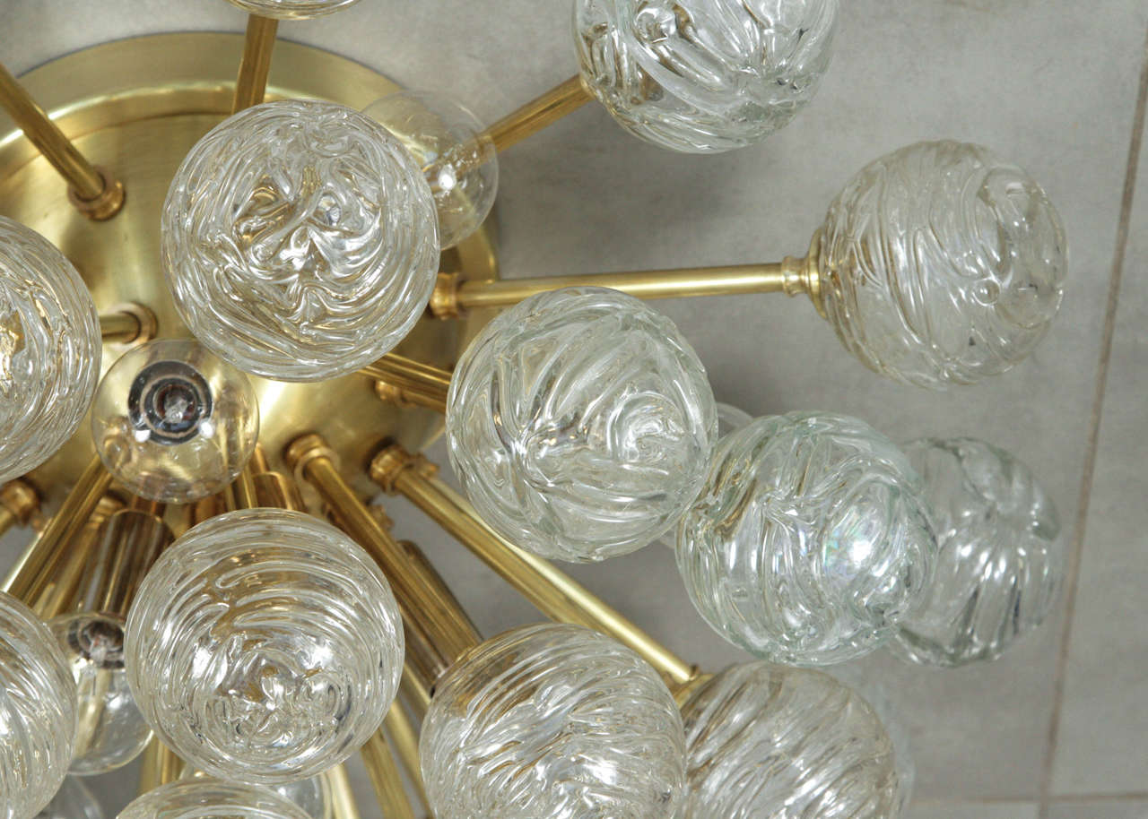 Spectacular Sputnik Flush Mount by Doria Lighting Co In Excellent Condition In New York, NY