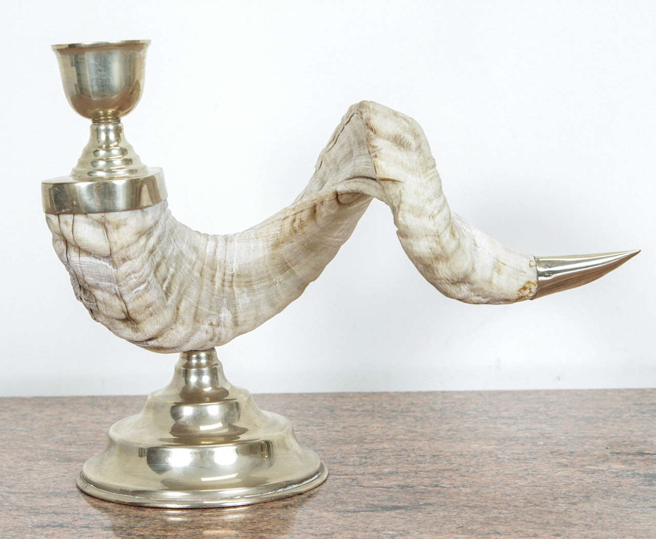 ram horn candle holder