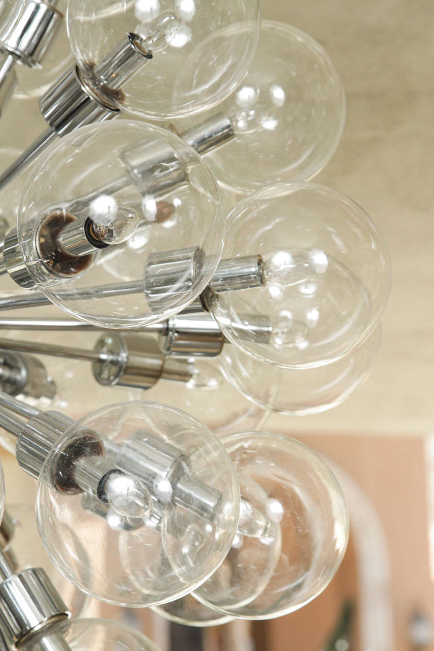 Lustre Spoutnik vintage 43 globes par Lightolier en vente 3