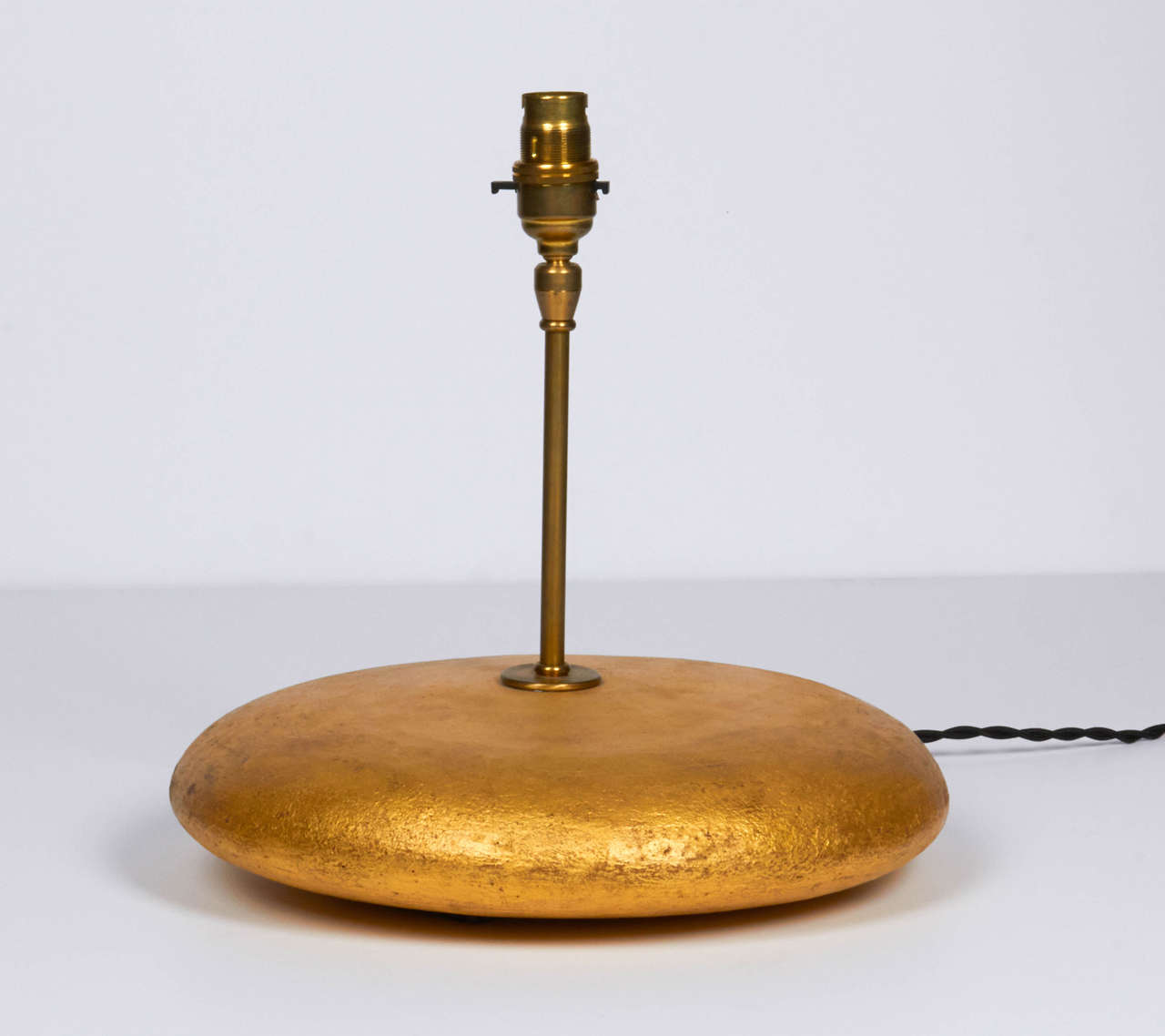 American Andrea Koeppel Ceramic Lamp, Gilt, in 23k Gold For Sale