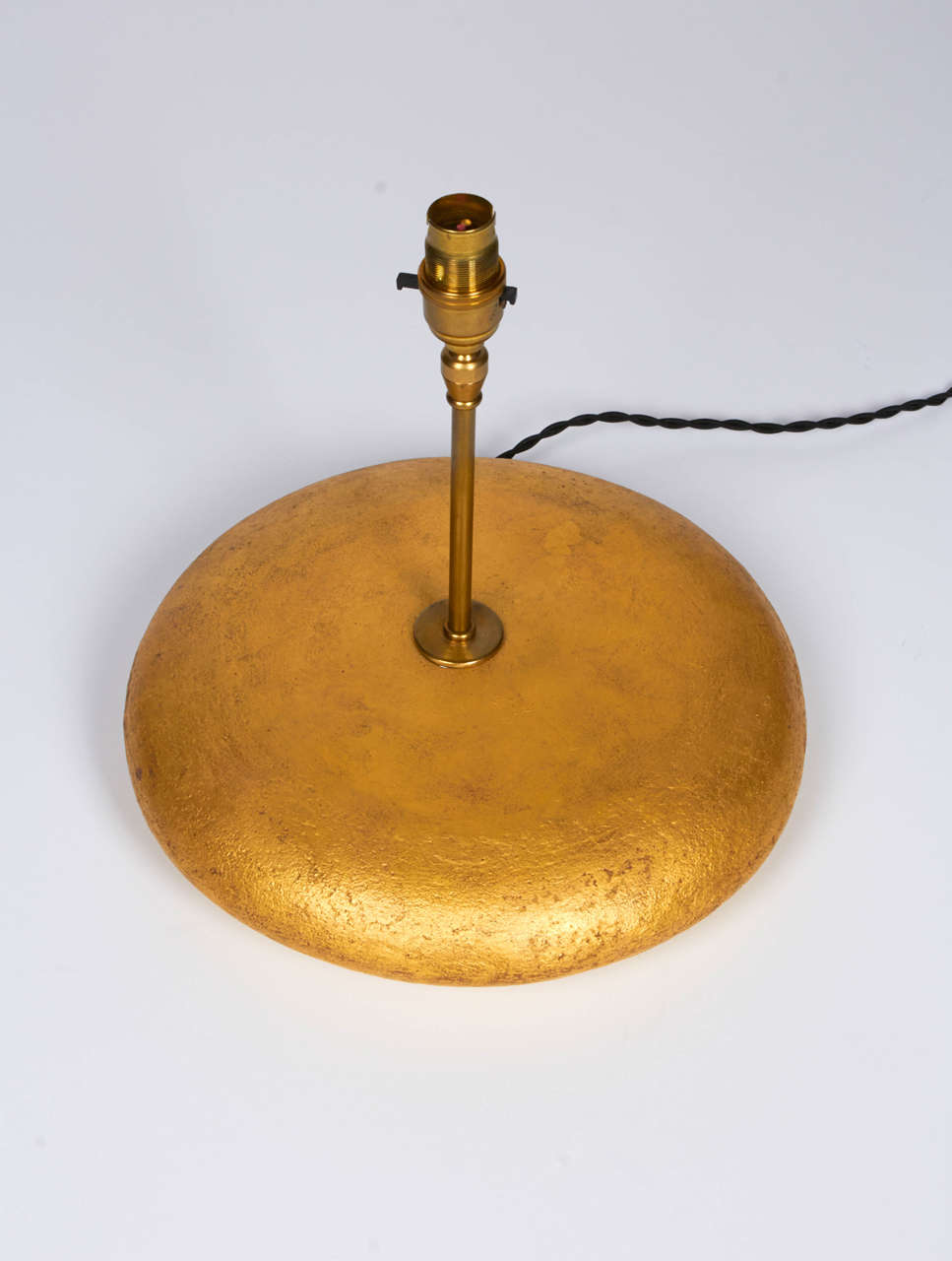 Andrea Koeppel Ceramic Lamp, Gilt, in 23k Gold In Excellent Condition For Sale In New York, NY