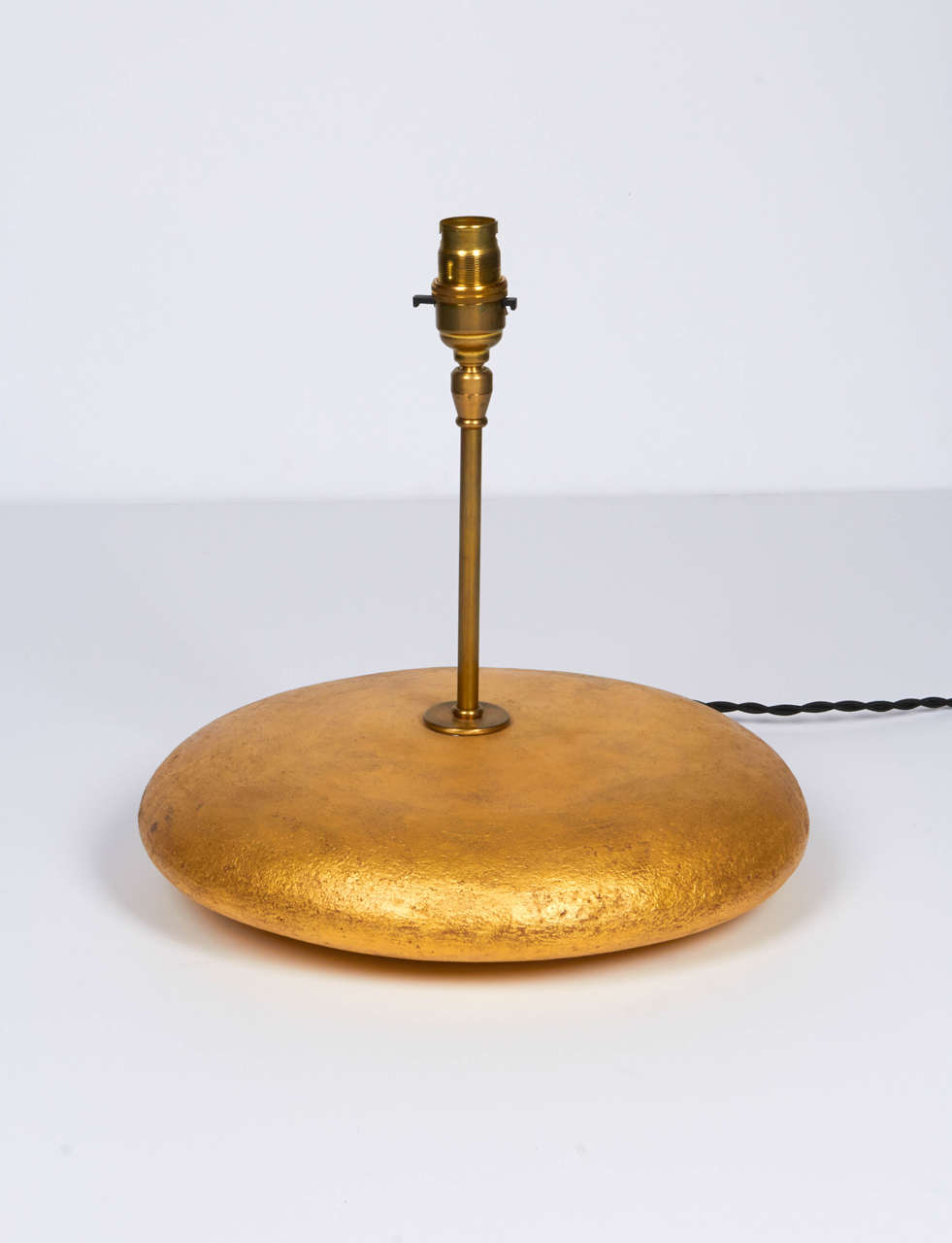 Contemporary Andrea Koeppel Ceramic Lamp, Gilt, in 23k Gold For Sale