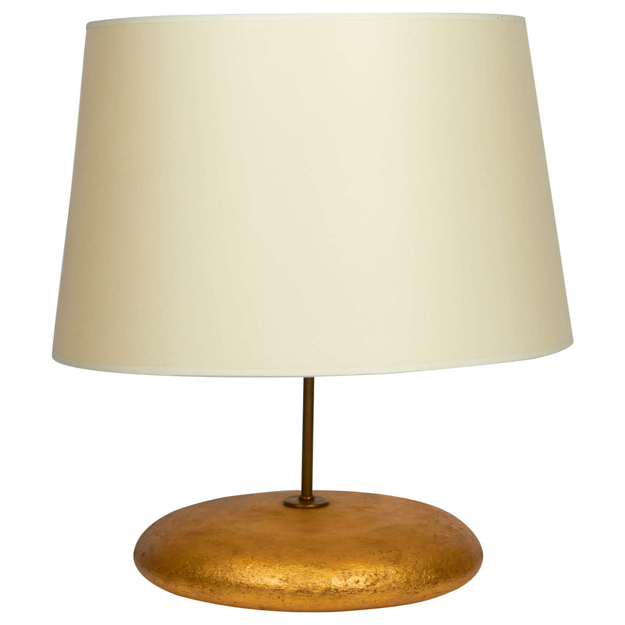 Andrea Koeppel Ceramic Lamp, Gilt, in 23k Gold For Sale