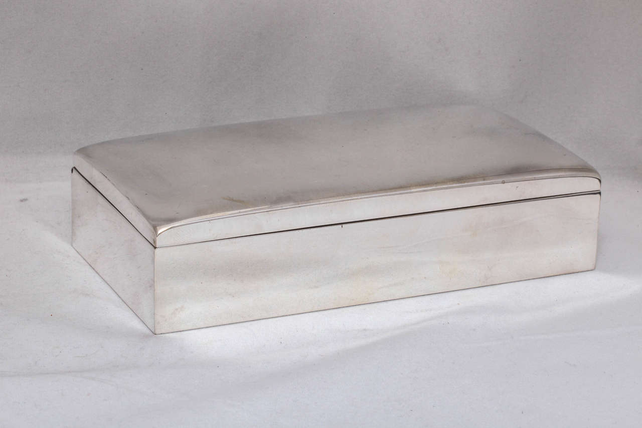 American Art Deco Sterling Silver Table Box