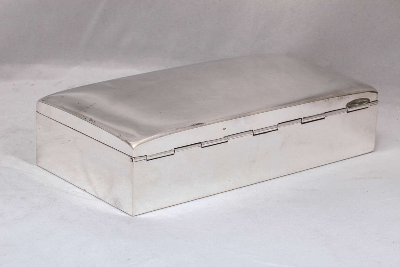 Mid-20th Century Art Deco Sterling Silver Table Box