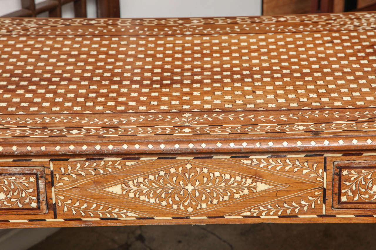 Bone Inlaid Desk In Excellent Condition In New York, NY