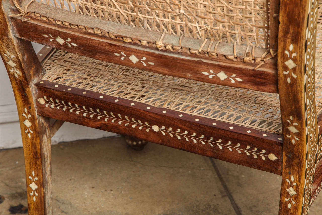 Bone Inlaid Armchair from India 2