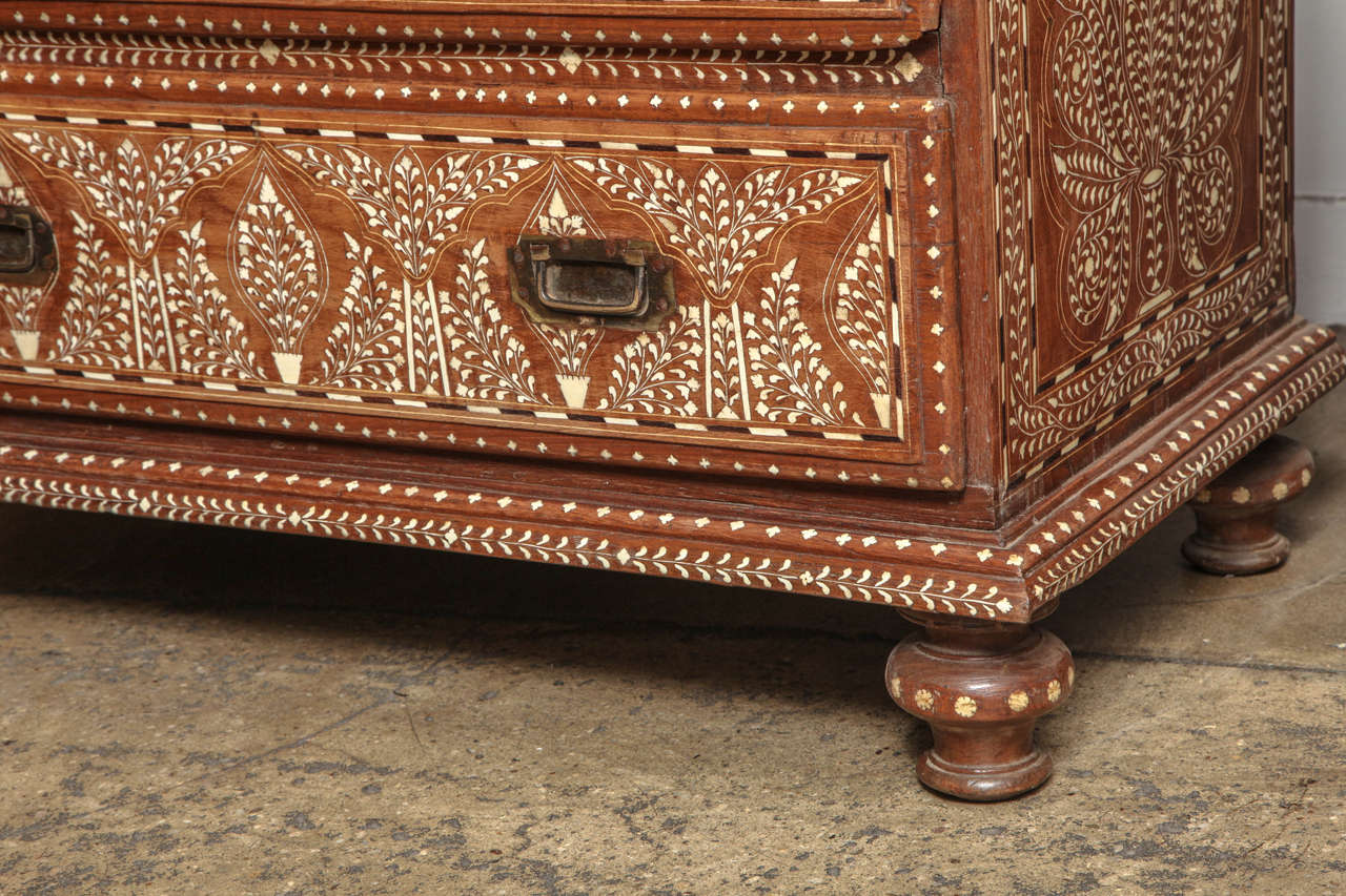 Indian Bone Inlaid Chest of Drawers