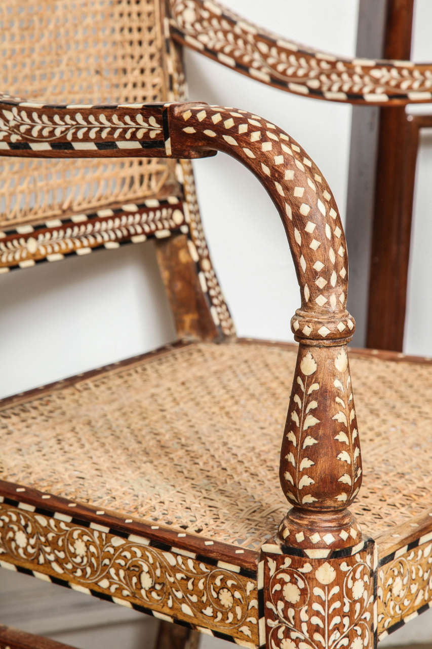 Bone Inlaid Armchair from India at 1stDibs bone inlay chair, indian