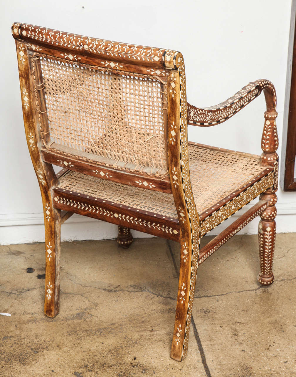 Bone Inlaid Armchair from India at 1stDibs bone inlay chair, indian