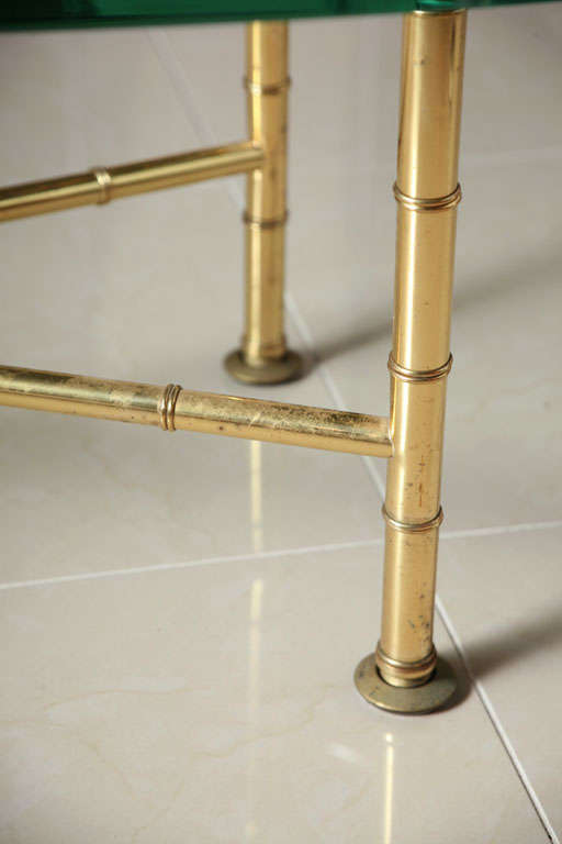 Mid-20th Century Fine Brass and Glass Low Table For Sale