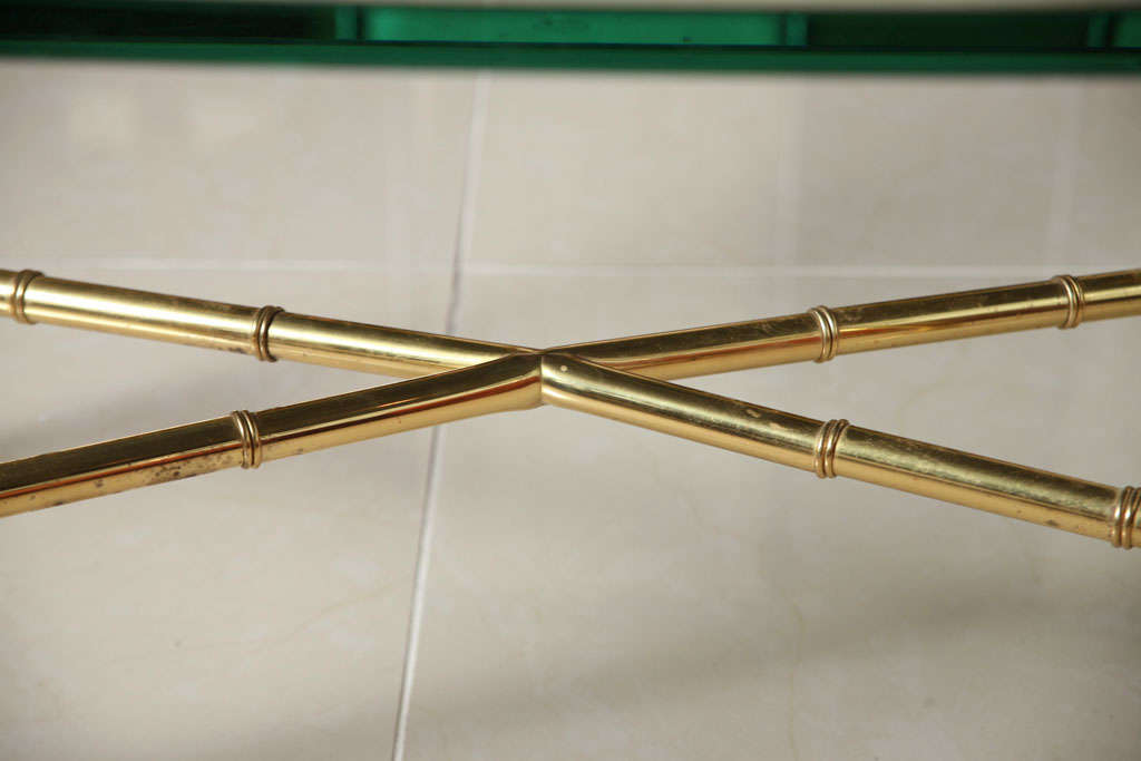 Fine Brass and Glass Low Table For Sale 1