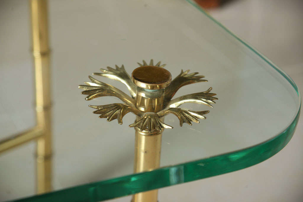Fine Brass and Glass Low Table For Sale 2