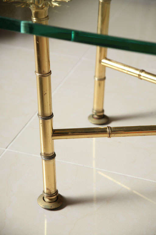 Fine Brass and Glass Low Table For Sale 3