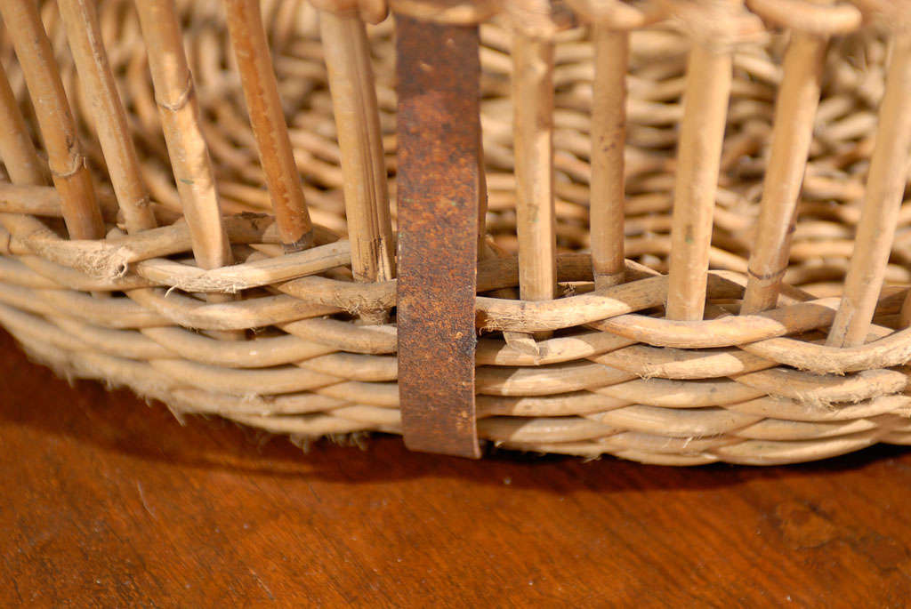 English Wicker Basket circa 1890 1
