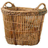 English Wicker Basket circa 1890