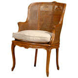 Late 19th Century Louis XV Style Caned Bergere