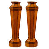 Pair of 19th century Rosewood & Satinwood Octagonal Pedestals