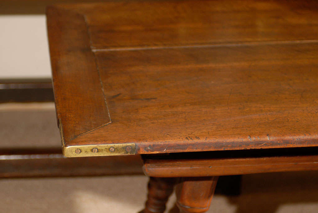 Early 19th Century Swiss Walnut Table with Stretchers In Good Condition For Sale In Atlanta, GA