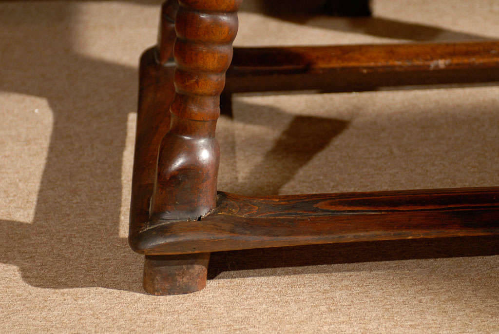 Early 19th Century Swiss Walnut Table with Stretchers For Sale 1