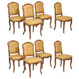 Eight  Louis XV Style "Chaises a la Reine" Dining Chairs
