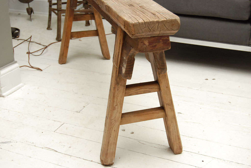 Elm Rustic Chinese Bench