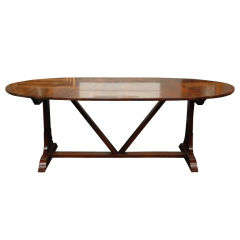 Oval Wine Tasting Style Dining Table
