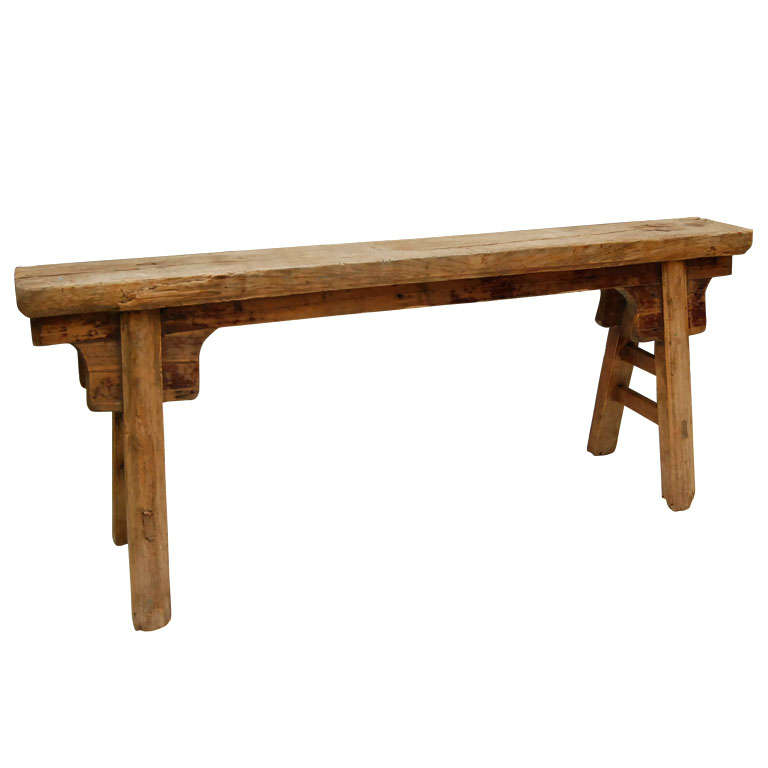 Rustic Chinese Bench at 1stDibs