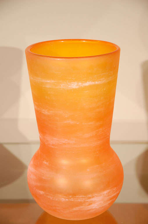 Sunny Orange Cenedese Vase