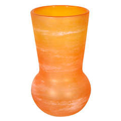 Sunny Orange Cenedese Vase