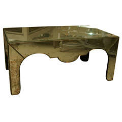 Venetian Mirrored Coffee Table with Scalloped Apron