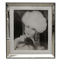 Vintage Photo of Ann Margaret in Beveled Mirrored Frame