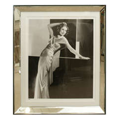 Vintage Photo of Loretta Young in Mirrored Frame