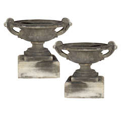 Pair of marble urns