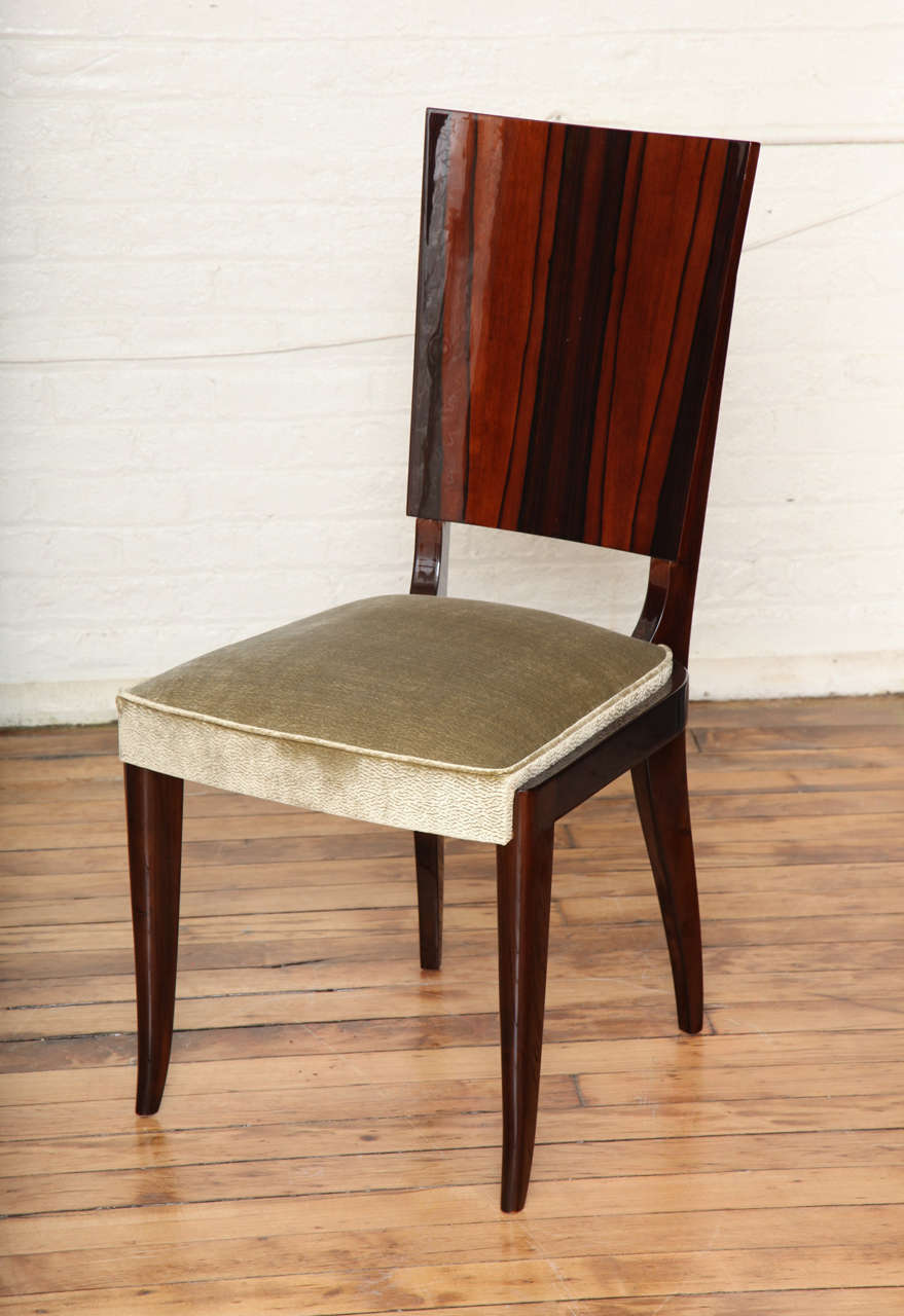 Suite of 8 Art Deco dining chairs.
