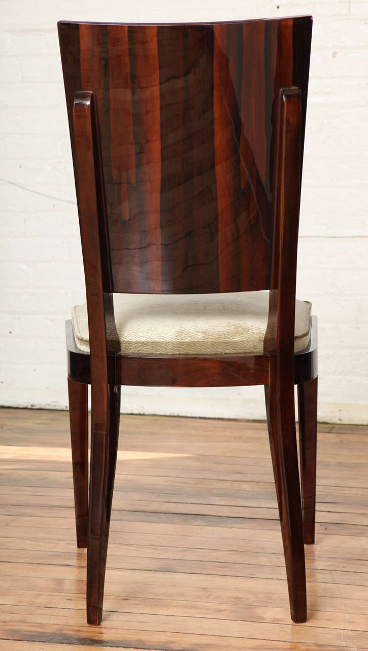 Graceful Suite of Eight Art Deco Dining Chairs 1