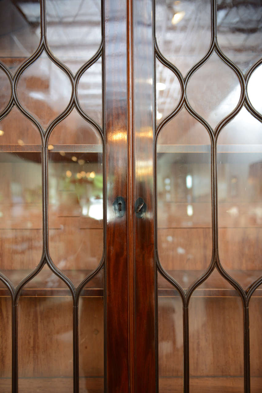 Fine Baltic Neoclassic Mahogany Breakfront, Late 18th Century For Sale 1