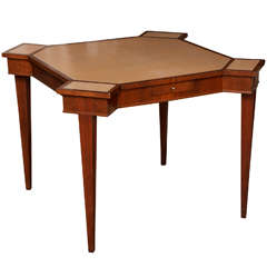 Leather Top Card Table